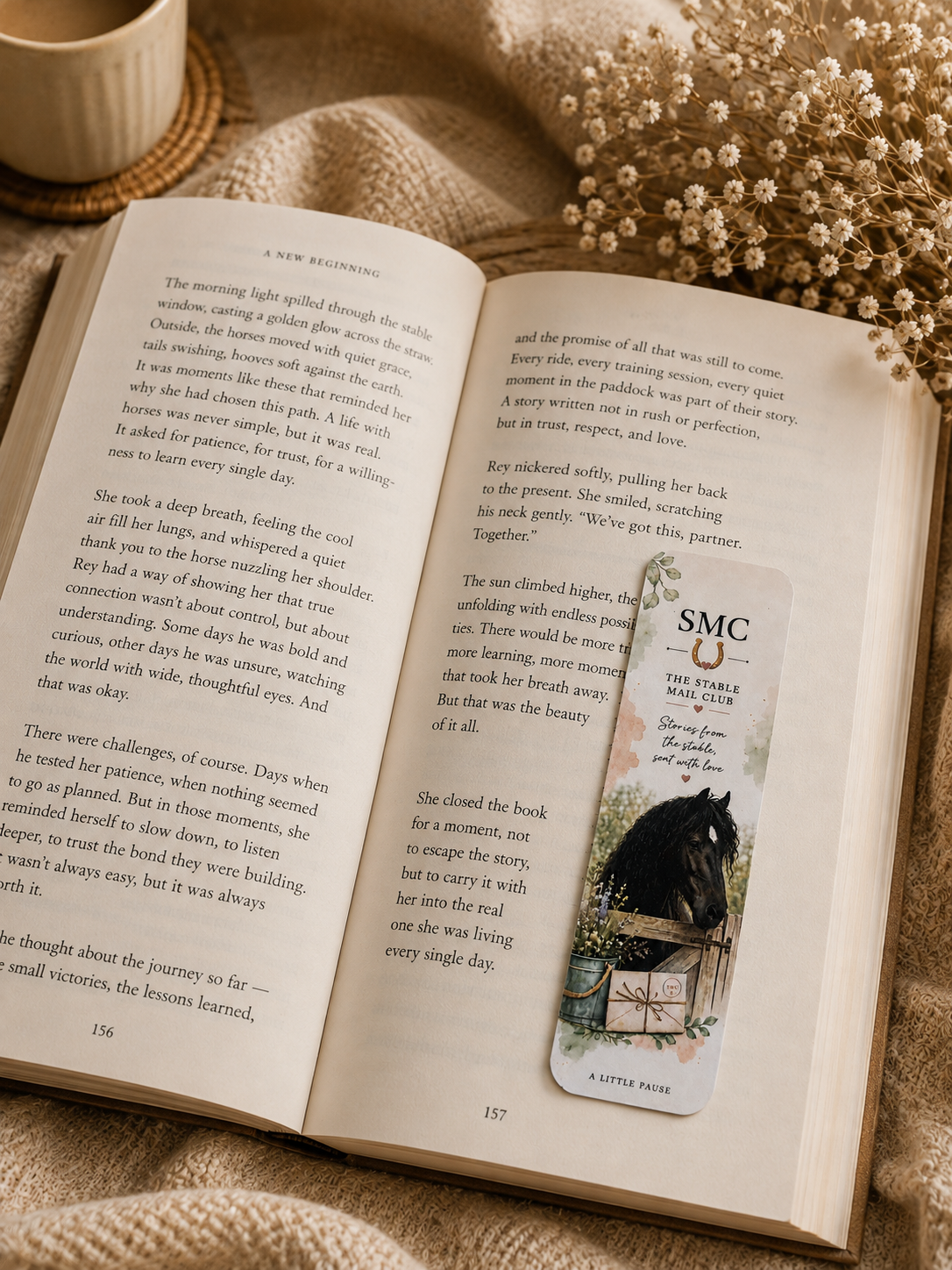 A Little Pause – Double-Sided Horse Bookmark
