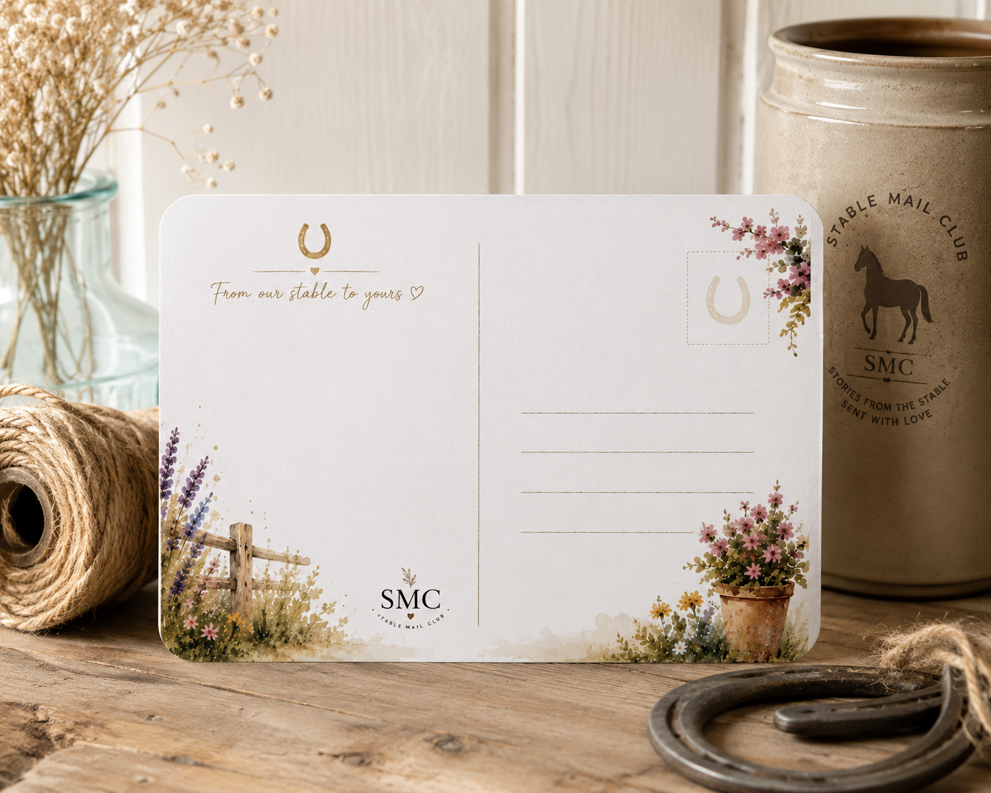 From Our Stable to Yours – Handmade Postcard